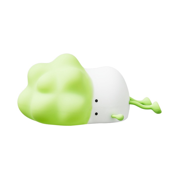 Lampa de veghe copii, ABS/Silicon,1200mAh, Verde/Alb
