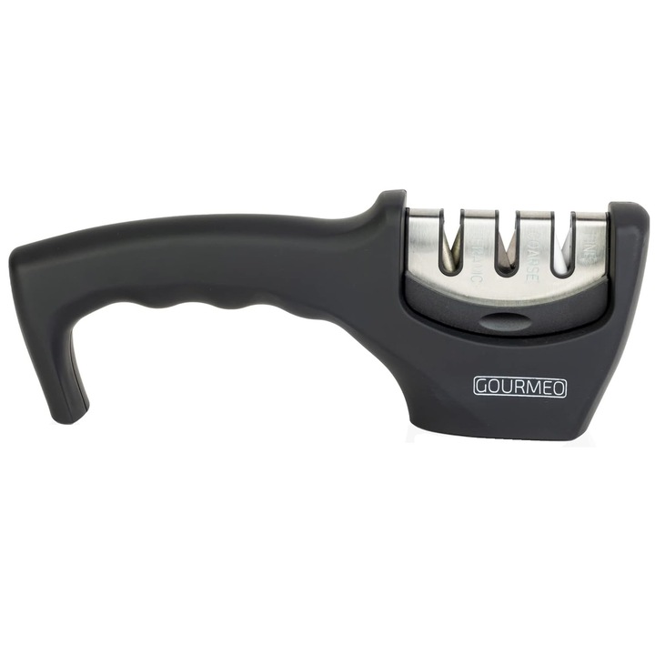 Késélező, Gourmeo, 3 mód, gyémánt, pengekhez, rozsdamentes acél