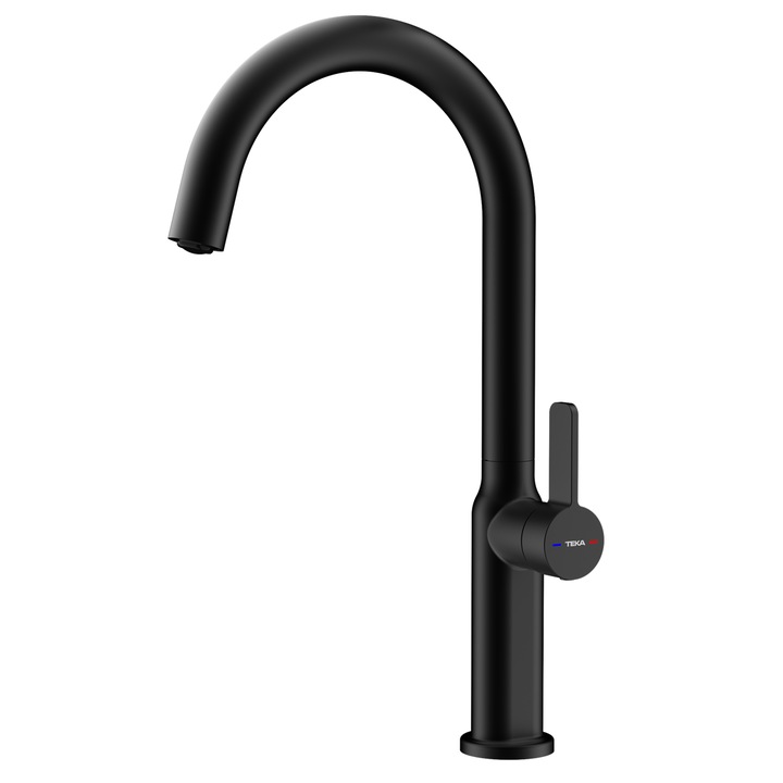 Смесител за кухня Teka OVAL 915, с висока тръба, Черен