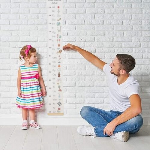 Tabel de inaltime pentru copii, Panza, 20 x 200 cm, Multicolor - eMAG.ro
