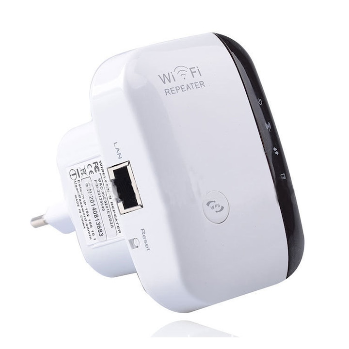 Router Wirelles-N, Amplificator Semnal WI-FI, WR03, 300 Mbps, alb-negru