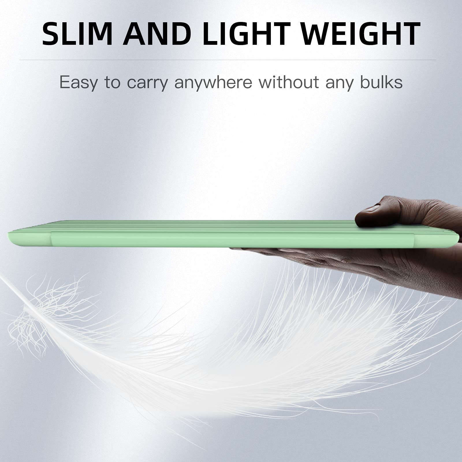 Husa protectie tableta, LNAISI, TPU/Poliuretan, Compatibila cu iPad 10.2", Verde