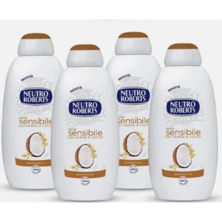 4 részes szett tusfürdő zabbal és Neutro Roberts kókusz 450 ml