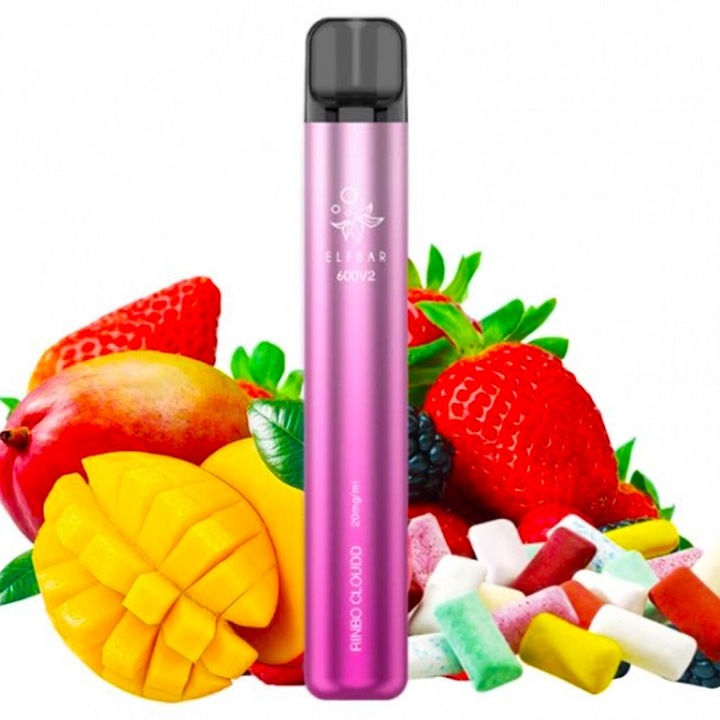 Kit Tigara Electronica Elf Bar 600 V2 - Rinbo Cloudd, 2ml, 20mg/ml nicotina, autonomie pana la 600 pufuri