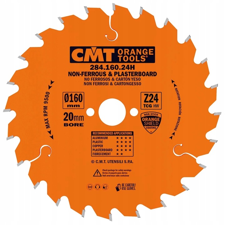 Panza fierastrau pentru Aluminiu/Alama, CMT, PVC/160x20x24Z