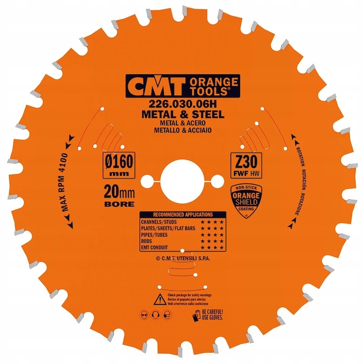 Режещ диск CMT, За циркулярен трион, HM/160x20x30Z
