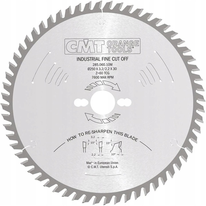 Panza fierastrau pentru lemn, CMT, HM/250x30x60Z