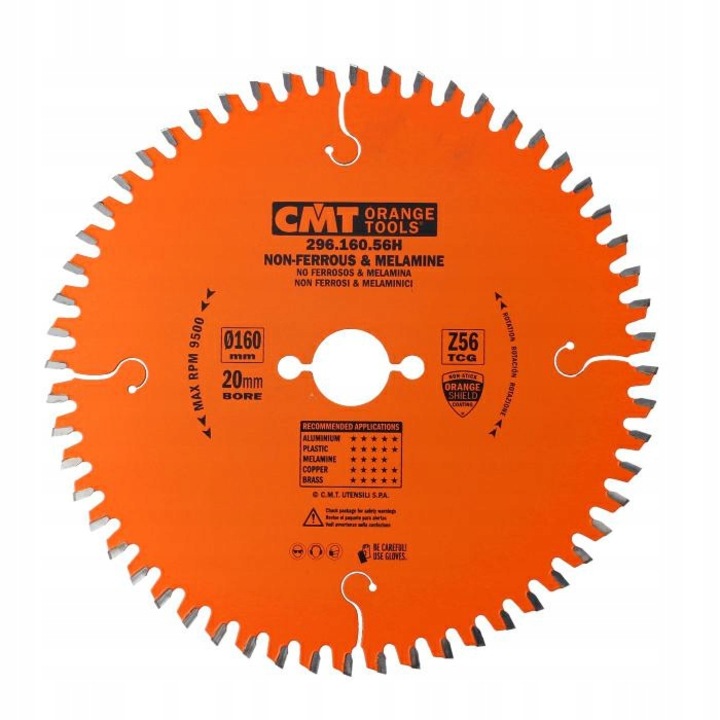 Нож за трион за алуминий CMT Orange Tools HM, Steel, 160mm, 20mm, Orange