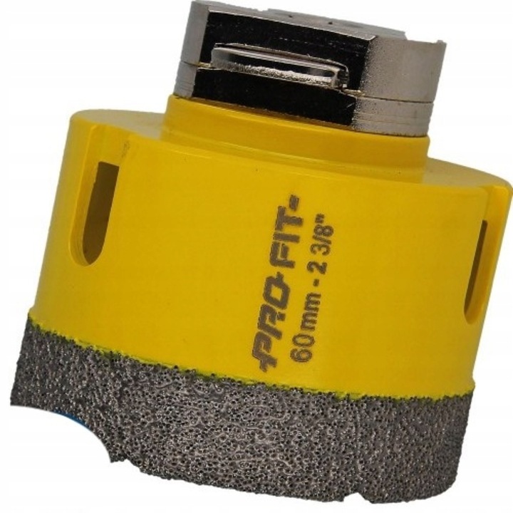 Carota pentru gresie, granit, marmura, ProFit, Diamond, 60x40 mm, Galben