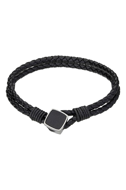 Philipp Blanc, Fonott bőr karkötő, Fekete