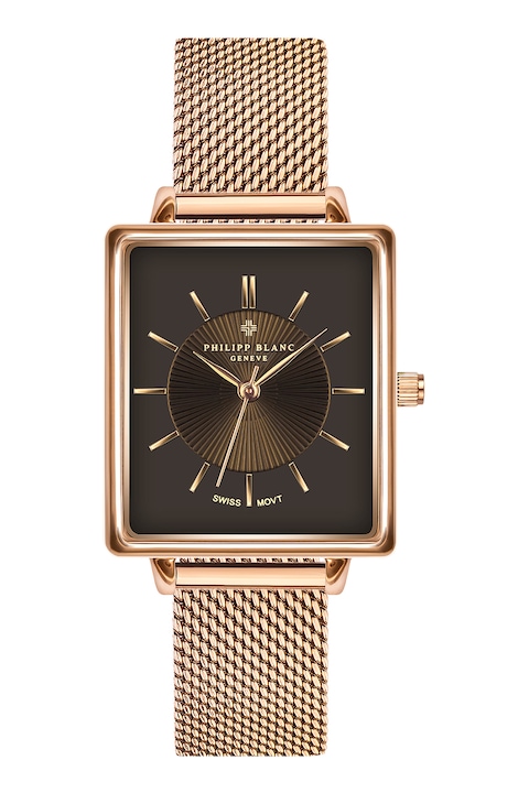 Philipp Blanc, Karóra hálós fémszíjjal, Rózsaarany