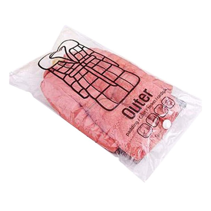 Vákuumos tárolótáska szett akasztóval és ruha tárolására 4 db, átlátszó, VACUHANG