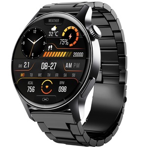 Ceas Smartwatch Ecran IPS LCD, 5.3 Bluetooth HD, vedere clara de 1,35 inchi, asistent vocal AI, memento pentru apeluri primite, notificare mesaj WhatsApp, redare muzica, memento ceas cu alarma, monitorizare ritm cardiac/oxigen din sange, Negru