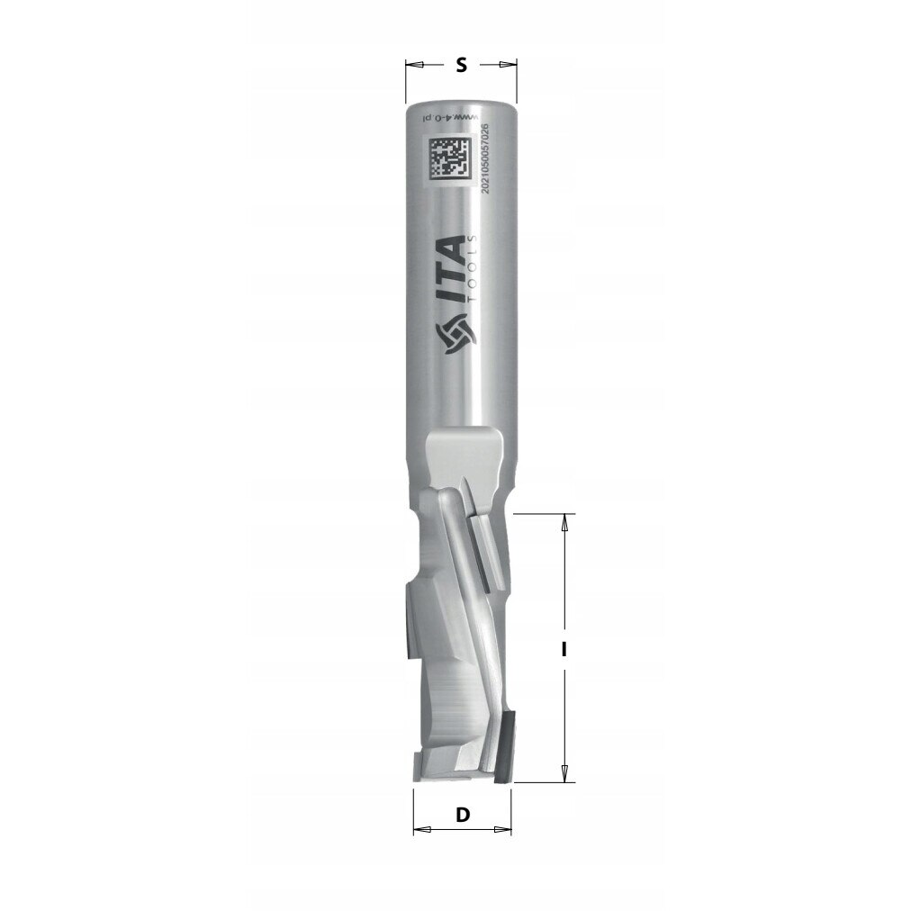 Freza diamantata, ITA TOOLS, Z1+1/D16/I25/L87/S12 mm/3 spirale