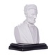 Mellszobor, szobor, Abraham Lincoln amerikai elnök, márvány, 12,5 cm, fehér