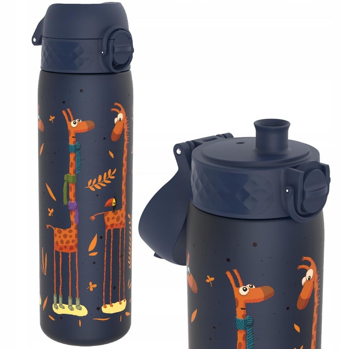 Sticla de apa copii, Ion8, Model girafe, 350ml