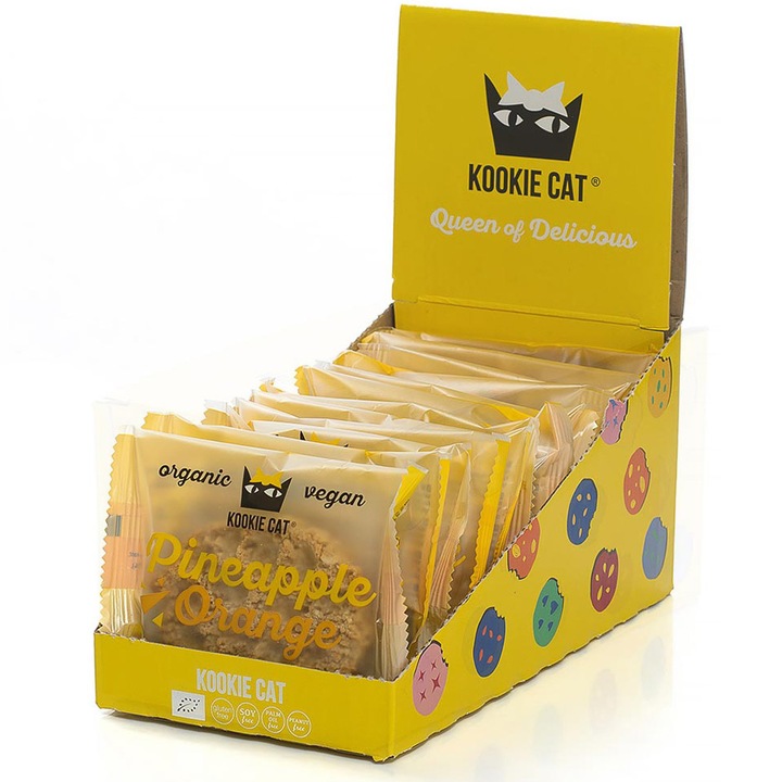 Cookie Pineapple & Orange 12x50g Kookie Cat - SET1