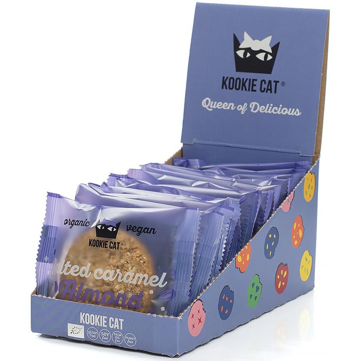 Cookie Salted Caramel Almond 12x 50g Kookie Cat