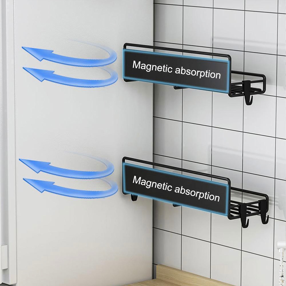 Set 2 rafturi magnetice, Quasar & Co.®, 5 carlige, pretabil condimente ...