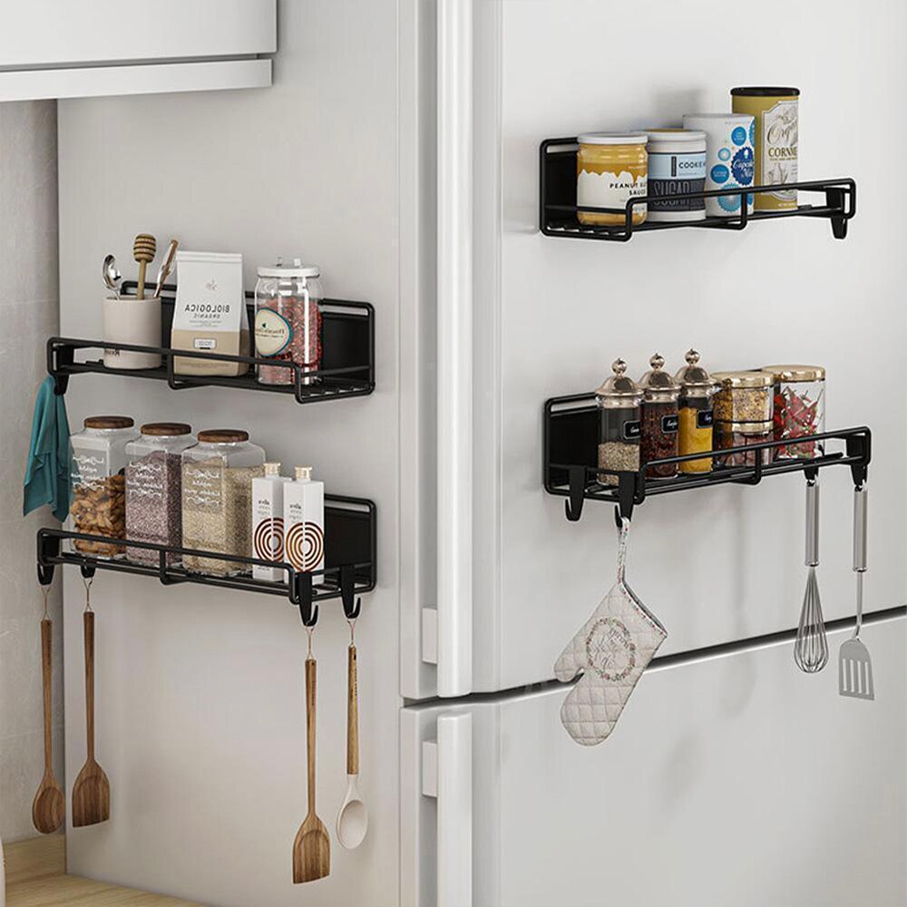 Set 2 rafturi magnetice, Quasar & Co.®, 5 carlige, pretabil condimente ...