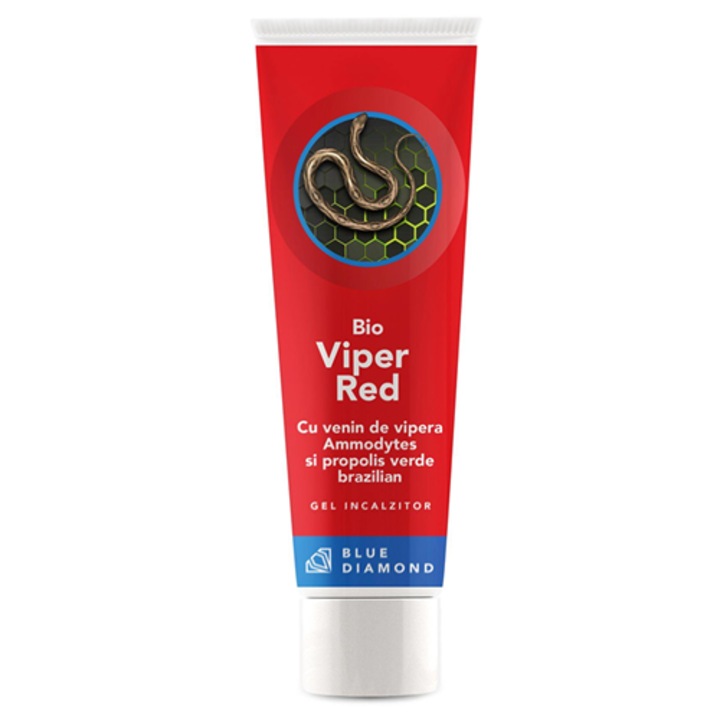 Bio Viper Red Gel Incalzitor cu venin de vipera si propolis verde brazilian - 100 ml, Blue Diamond