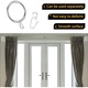 Set 40 inele draperii, usor de instalat, pentru agatarea si fixarea usoara a perdelelor, pentru hoteluri, restaurant, bar, agatare interior/exterior, Argintiu/Transparent