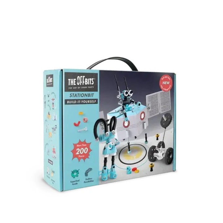 Set de construit cu suruburi si piulite, StationBit, The OFFBITS, peste 200 de piese
