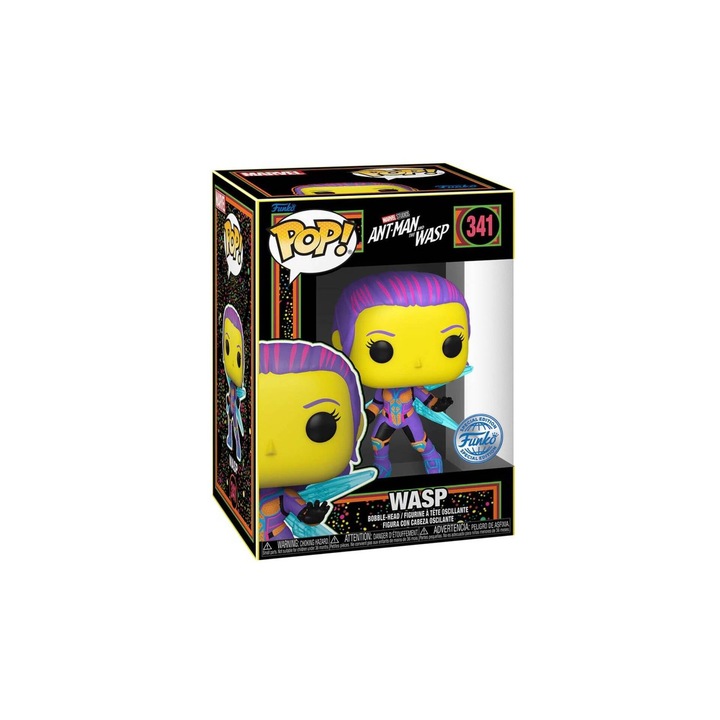 Figura, Funko Pop! Marvel: Ant-Man and the Wasp – Darázs (Blacklight) #341, Bobble-Head