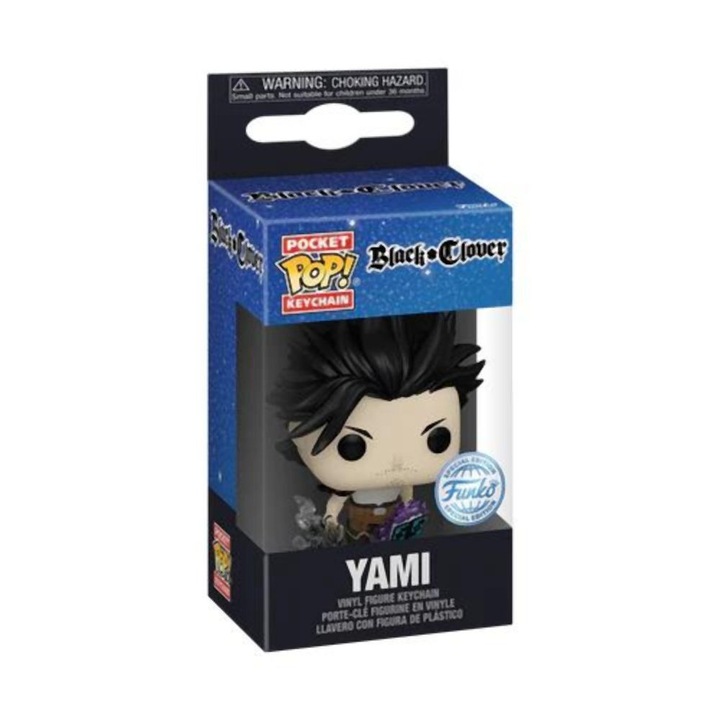 Kulcstartó figurával, Funko, Modell Black Clover-Yami, Vinyl