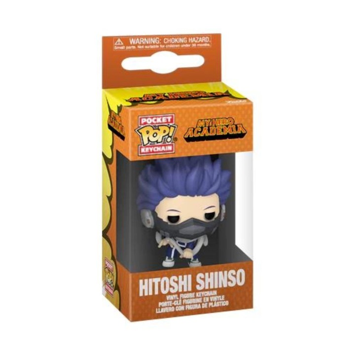 Breloc cu figurine din vinil, Pocket Pop!: My Hero Academia, Funko, Hitoshi Shinso