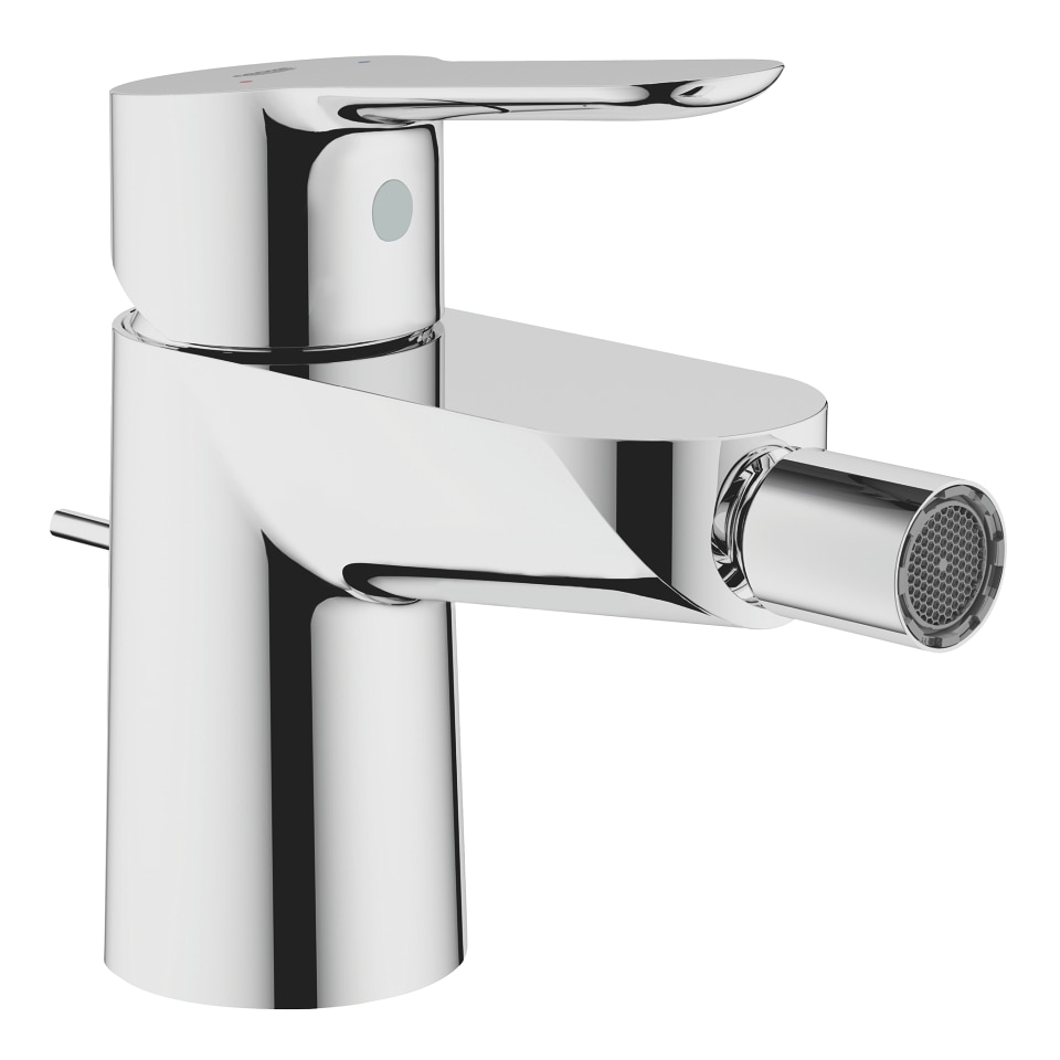 Baterie bideu Grohe BauEdge 23331000, 3/8'', monocomanda, cartus ceramic, evacuare cu tija, marimea S, Crom
