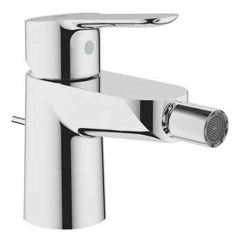 Baterie bideu Grohe BauEdge 23331000, 3/8'', monocomanda, cartus ceramic, evacuare cu tija, marimea S, Crom