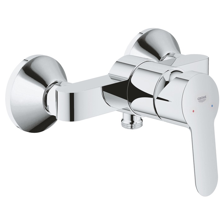 Смесител за душ Grohe BauEdge 23333000, 1/2'', Едноръкохватков, Керамичен картуш, Защита от обратен поток, Хром