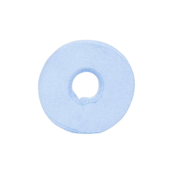 Perna Sanity mini, pentru prevenirea escarelor de decubit, din spuma de poliuretan, cu husa detasabila placuta la atingere, diametru 15 cm, Bleu