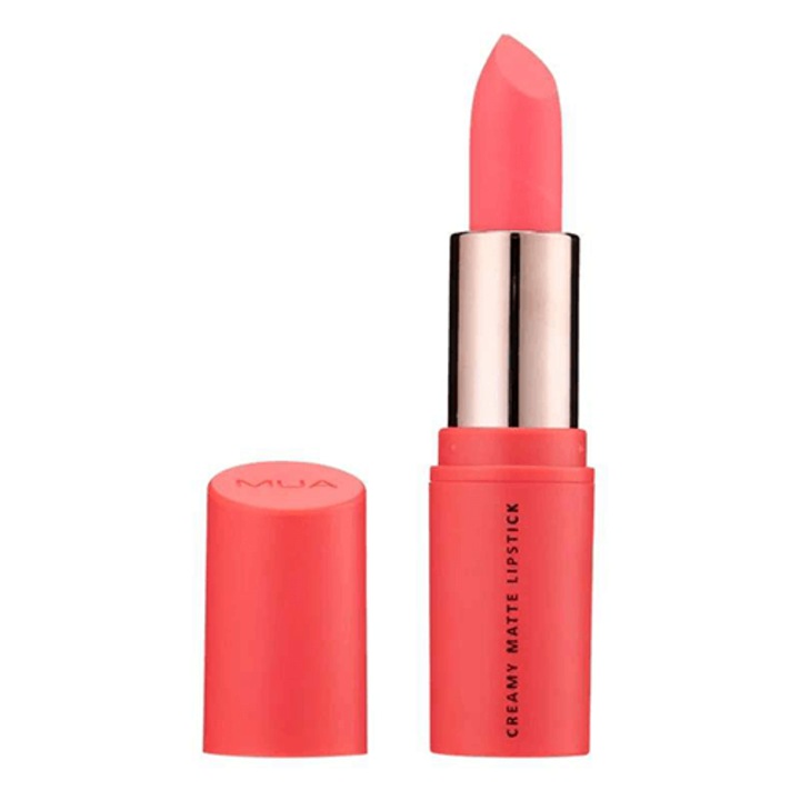 Ruj MUA, Creamy Matte Romance, Culoare intensa, Corai