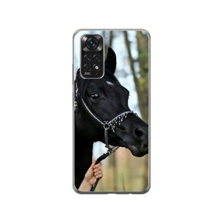 Husa personalizata Swim Case pentru Xiaomi Mi 10T Pro 5G, model Black Horse, multicolor, S1D1M0019