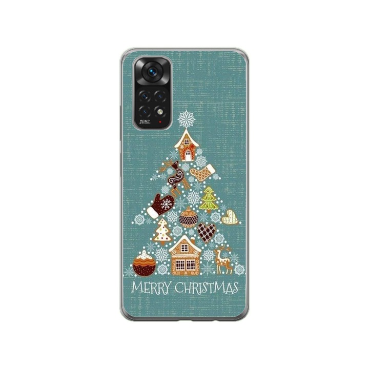 Персонализиран капак HQ Print и силиконово фолио за Xiaomi Redmi Note 11 Pro 5G, модел Merry Christmas #1, многоцветен, S1D1M0056