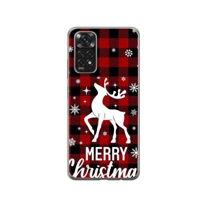 Персонализиран HQ печат и силиконово фолио за Xiaomi Redmi Note 11 Pro, модел Merry Christmas Reindeer #2, многоцветен, S1D1M0050