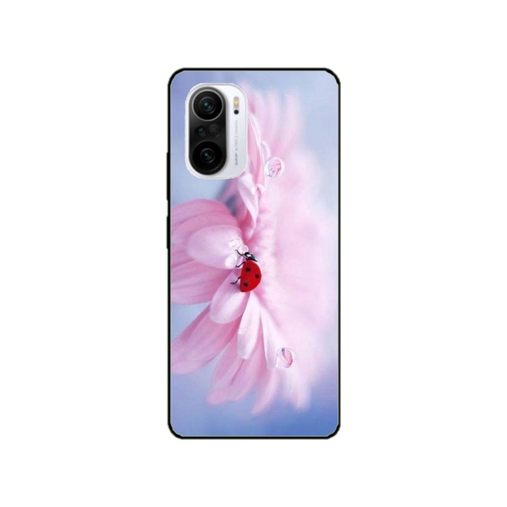 Husa personalizata HQ Print si Folie de Silicon pentru Xiaomi Redmi 12C, model Flowers #5, multicolor, S1D1M0114