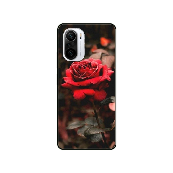 Husa personalizata HQ Print si Folie de Silicon pentru Xiaomi Redmi 12C, model Flowers #12, multicolor, S1D1M0160