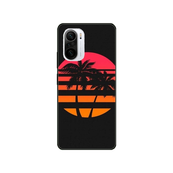 Husa personalizata HQ Print si Folie de Silicon pentru Xiaomi Redmi 12C, model Beach View #3, multicolor, S1D1M0337