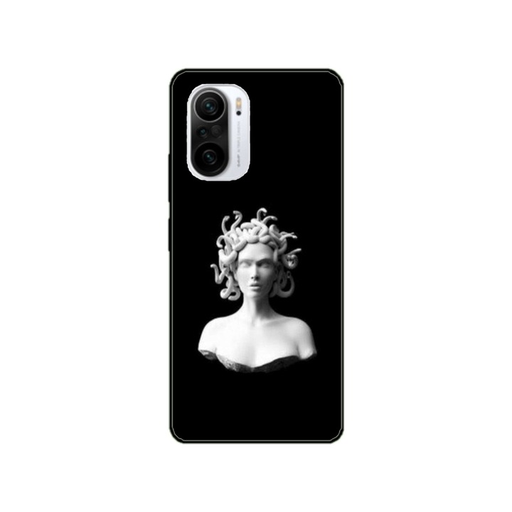 Husa personalizata HQ Print si Folie de Silicon pentru Xiaomi Redmi 12C, model Medusa #1, multicolor, S1D1M0121