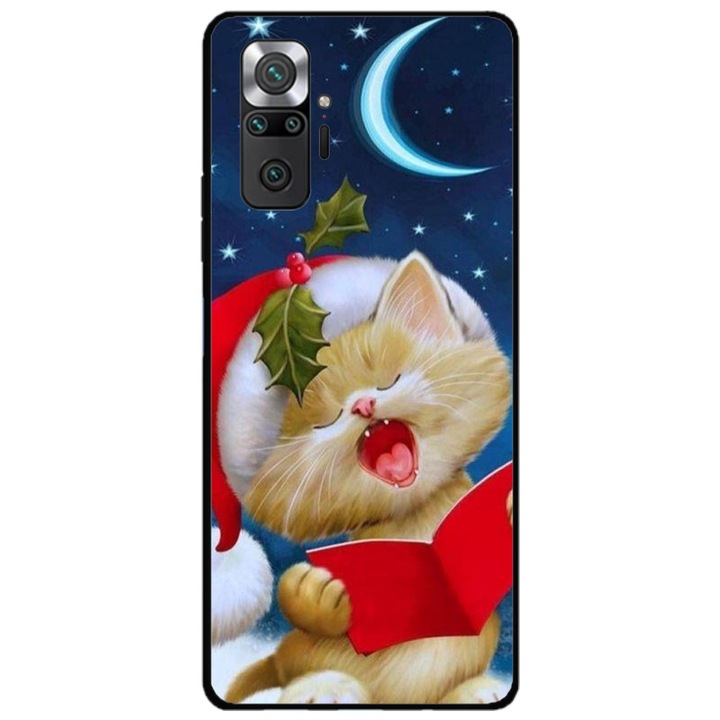 Husa personalizata HQ Print pentru Xiaomi Redmi Note 11 Pro Plus 5G, model Christmas Cat, multicolor, S1D1M0048