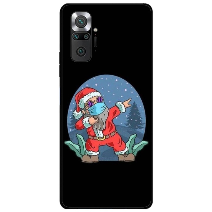 Персонализиран калъф за плуване и силиконово фолио за Xiaomi Redmi Note 11 Pro Plus 5G, модел Covid Santa, многоцветен, S1D1M0055