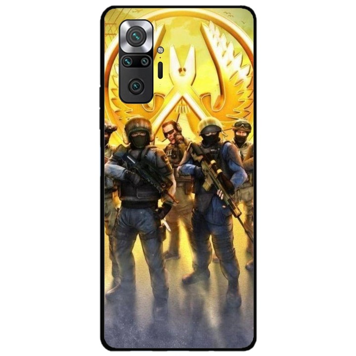 Husa personalizata HQ Print si Folie de Silicon pentru Xiaomi Redmi Note 11 Pro Plus 5G, model Counter Strike, multicolor, S1D1M0062