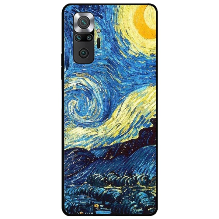 Персонализиран калъф за плуване и силиконово фолио за Xiaomi Redmi Note 11 Pro Plus 5G, модел Van Gogh, многоцветен, S1D1M0238
