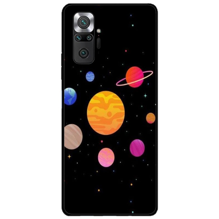 Персонализиран калъф за плуване и силиконово фолио за Xiaomi Redmi Note 11 Pro Plus 5G, модел Colorful Galaxy, многоцветен, S1D1M0283