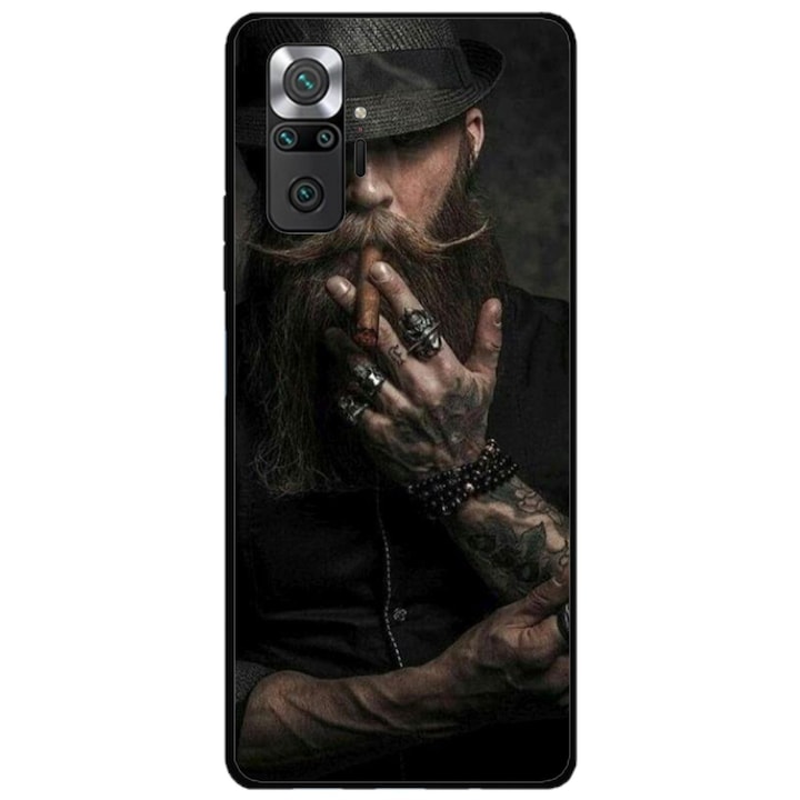 Husa personalizata Swim Case pentru Xiaomi Redmi Note 10 Pro Max, model Beard Man, multicolor, S1D1M0355