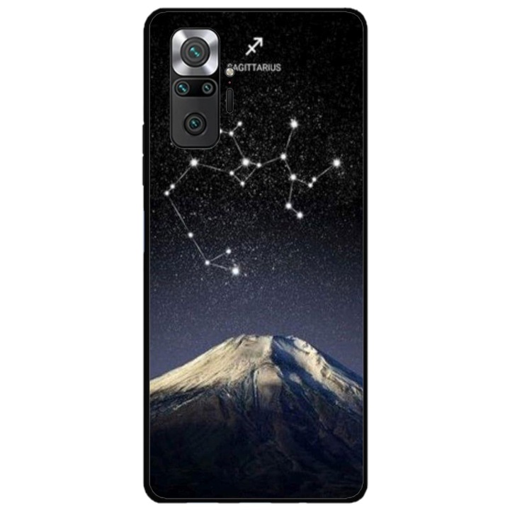 Husa personalizata HQ Print si Folie de Silicon pentru Xiaomi Redmi Note 11 Pro Plus 5G, model Sagittarius, multicolor, S1D1M0346