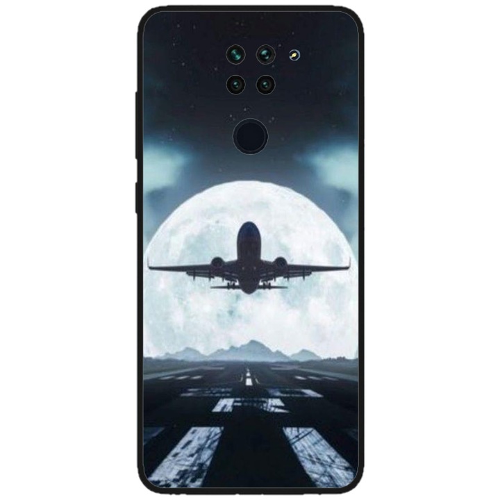Husa personalizata HQPrint pentru Xiaomi Redmi Note 9T, model Moon Landing, multicolor, S1D1M0077